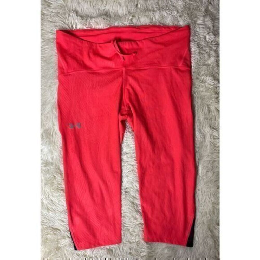 EUC Orange & Black Under Armour Compression Leggings size XL